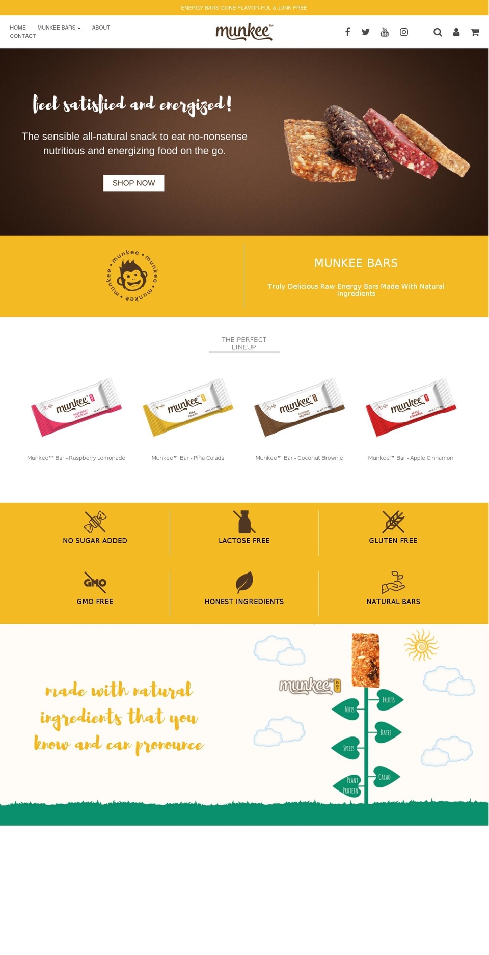 munkeebar.com — Shopify storefront screenshot