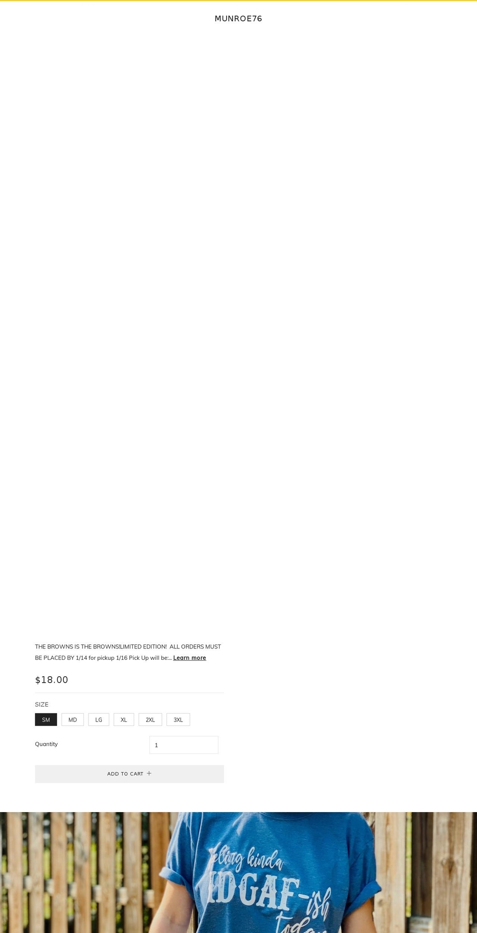 munroe76.com — Shopify storefront screenshot