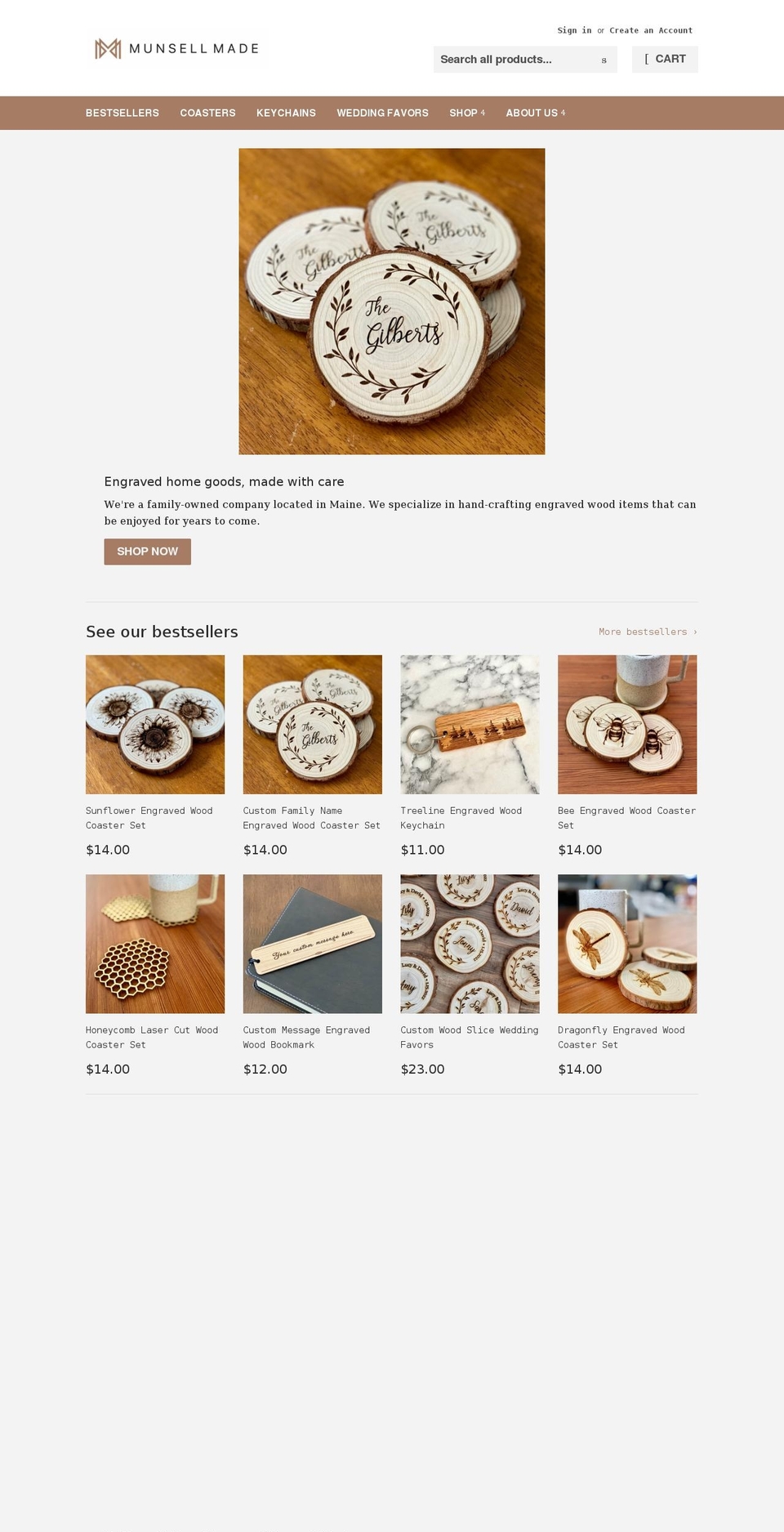 munsellmade.com shopify website screenshot
