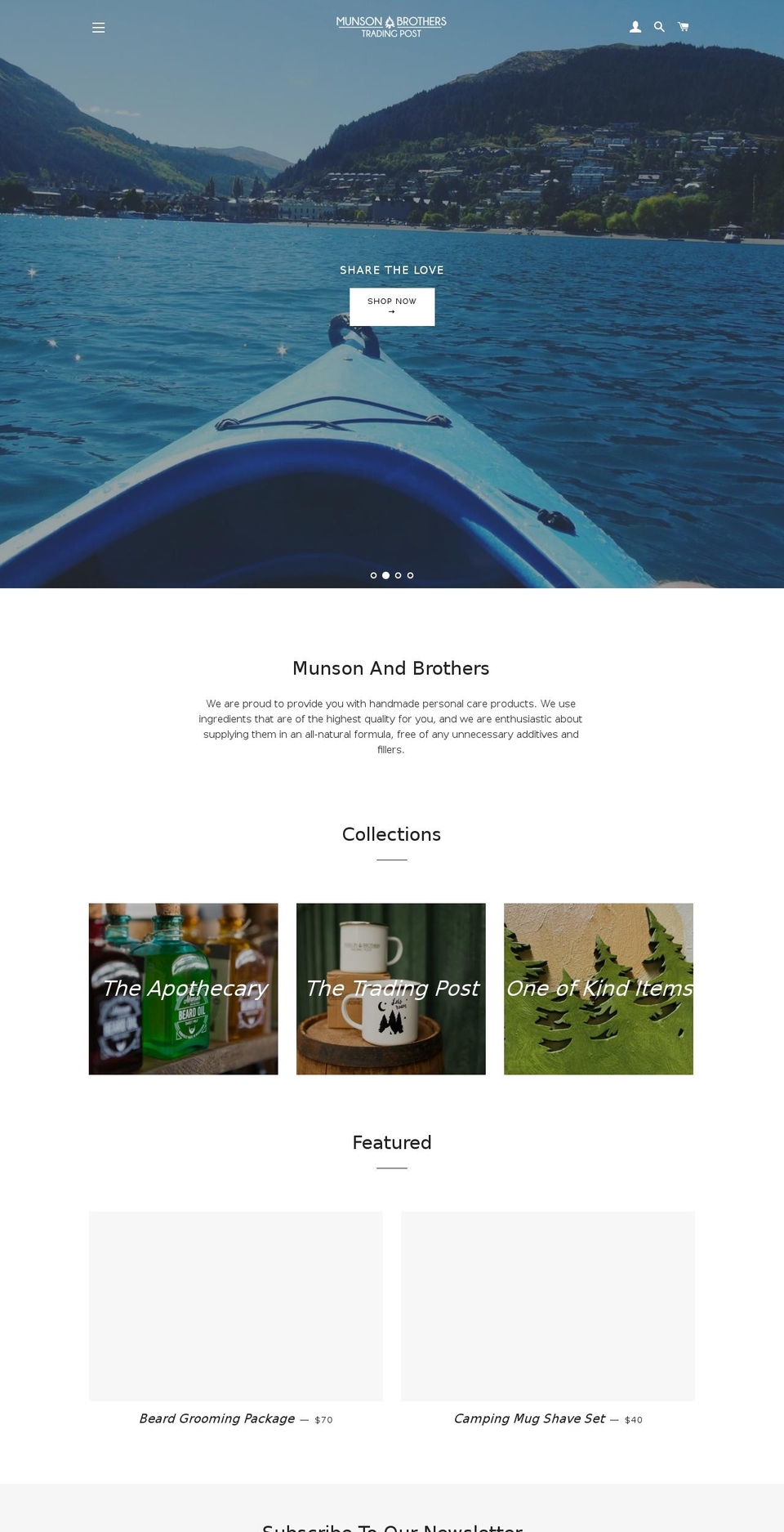 munsonandbrothers.com shopify website screenshot