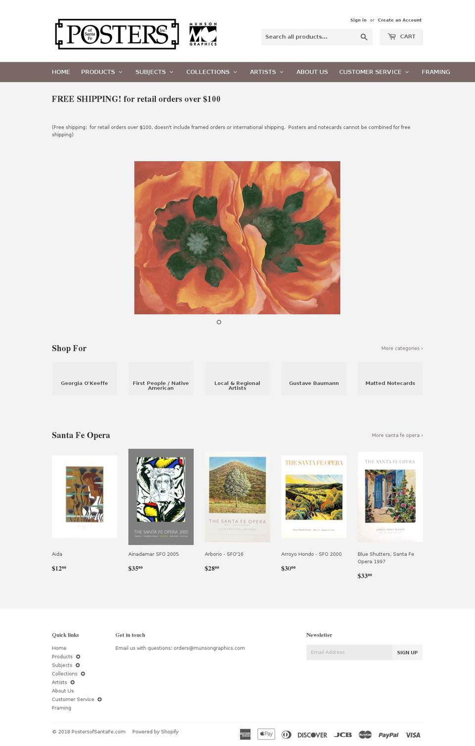 munsonstore.com — Shopify storefront screenshot