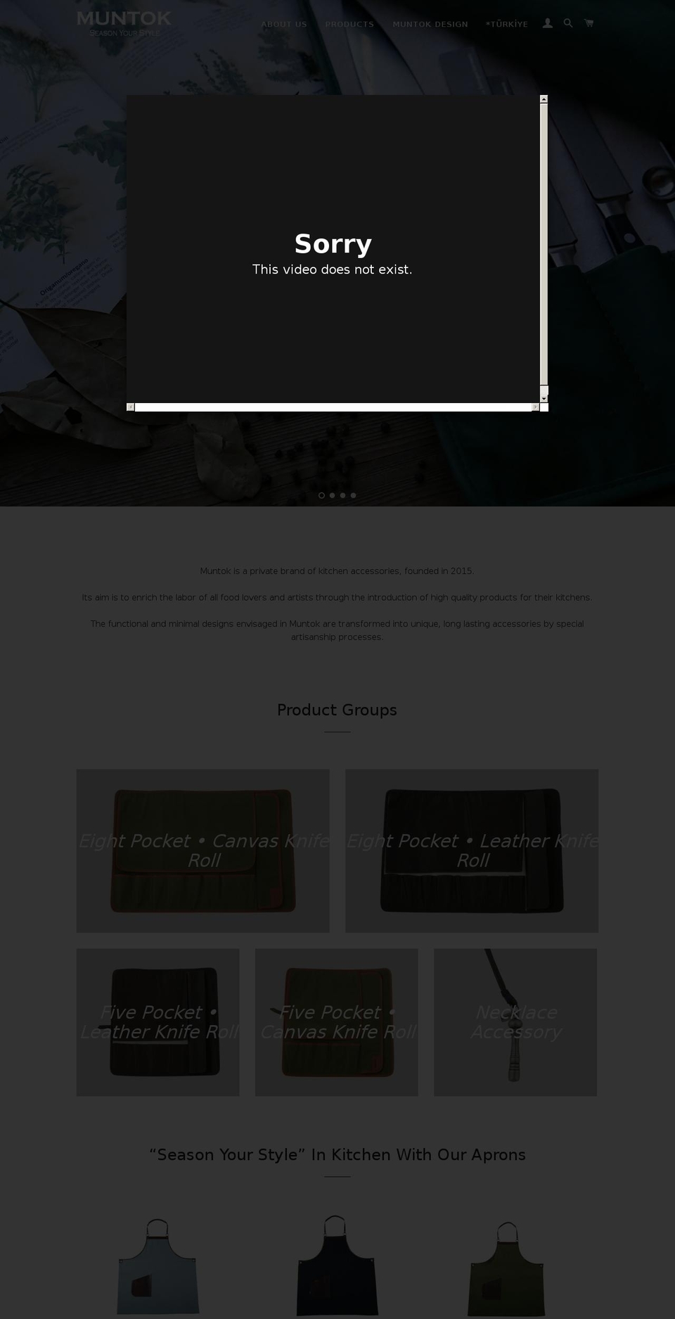 muntok.com shopify website screenshot