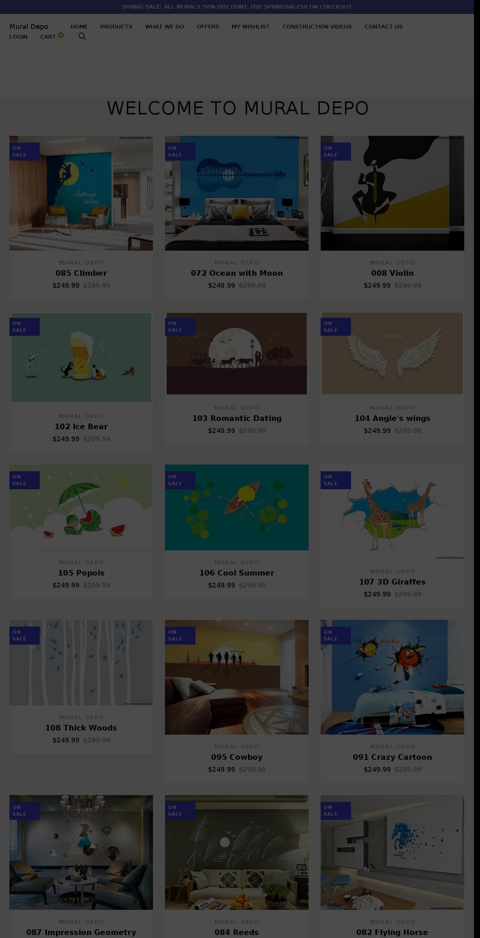 muraldepo.com — Shopify storefront screenshot