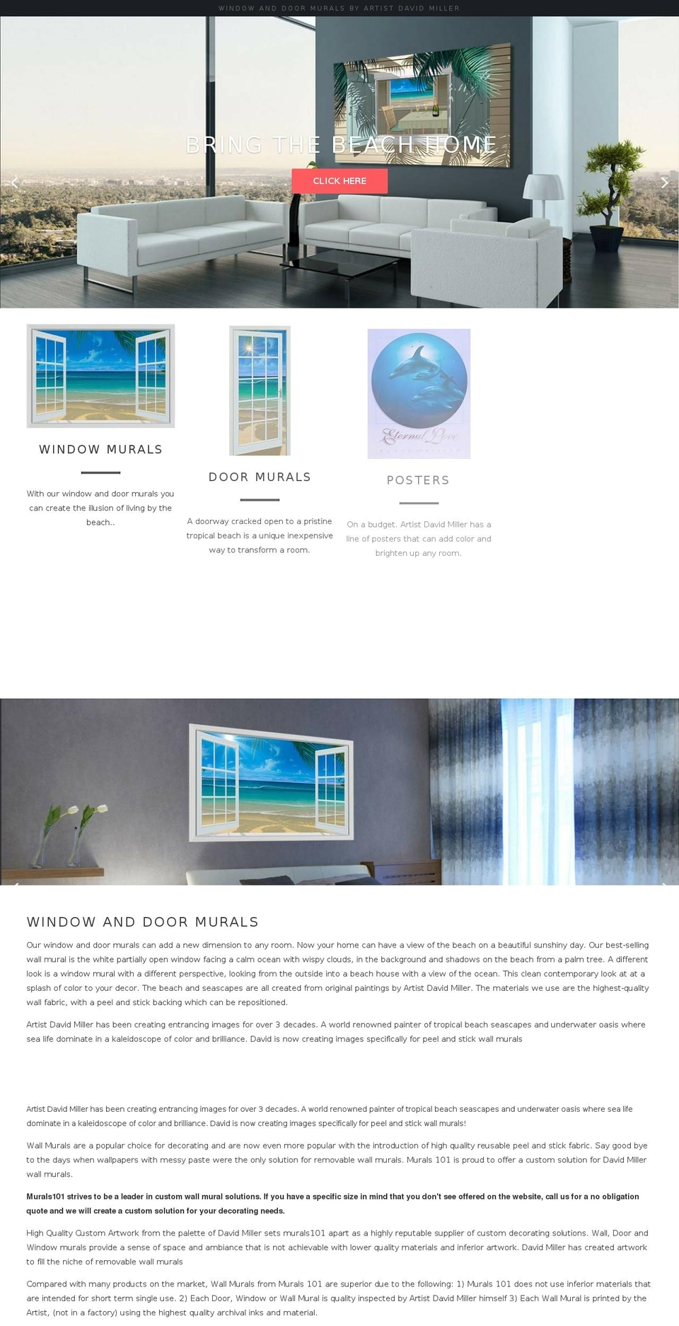 murals101.com shopify website screenshot