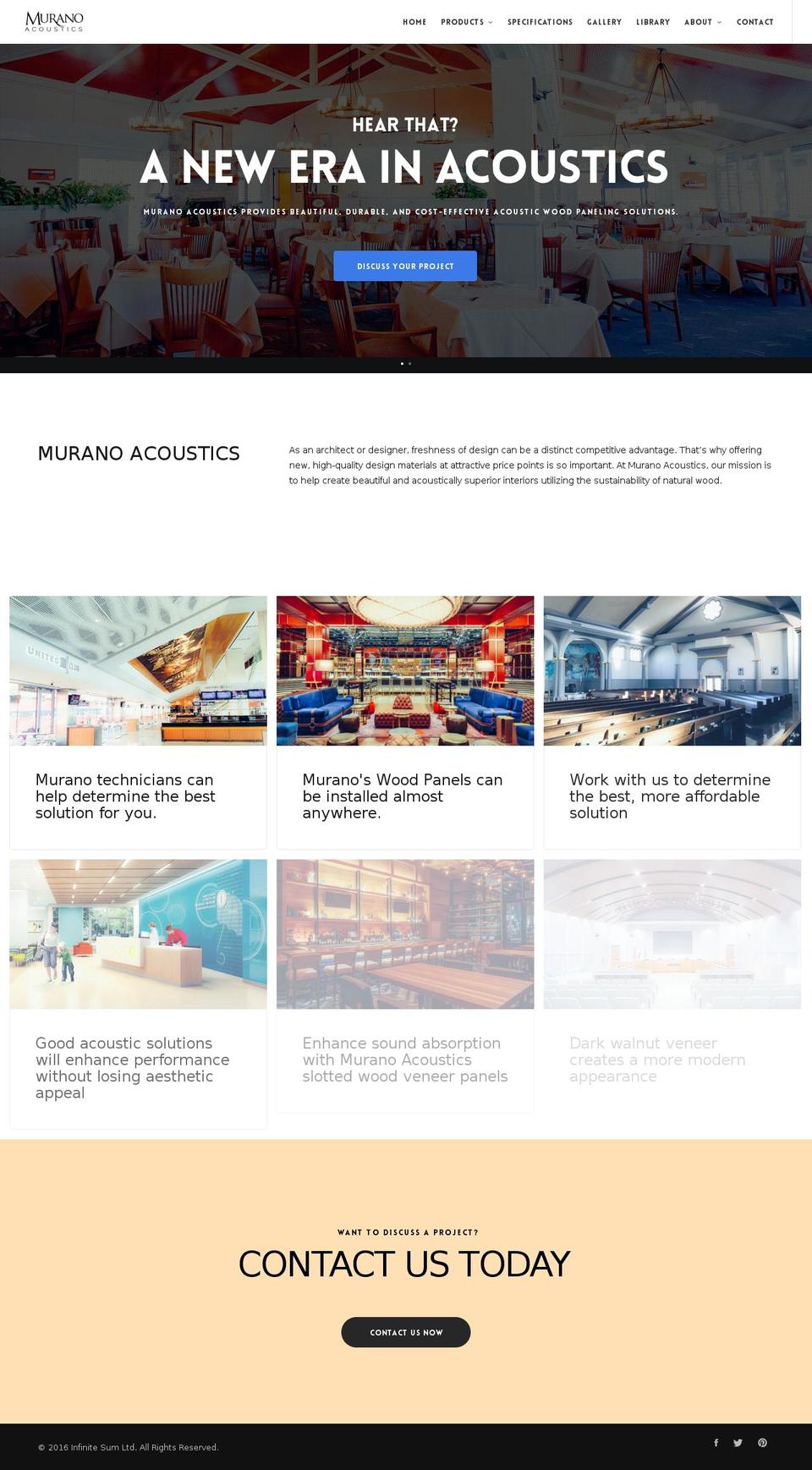 infinite-theme-v2 Shopify theme site example muranoacoustics.info