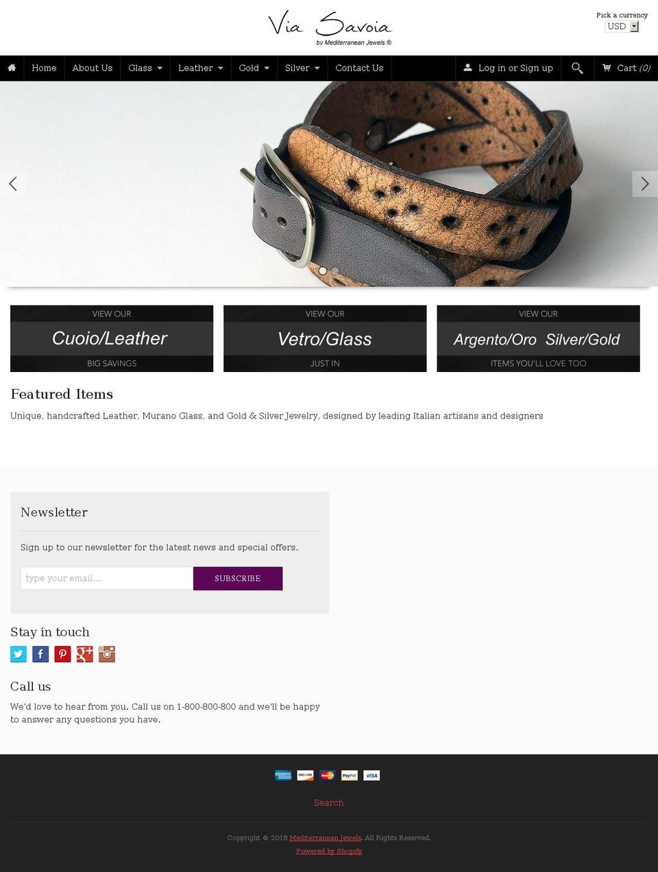 muranoglass-jewelry.com shopify website screenshot