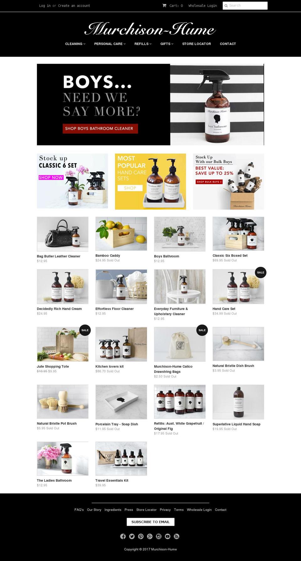 murchison-hume.com.au shopify website screenshot