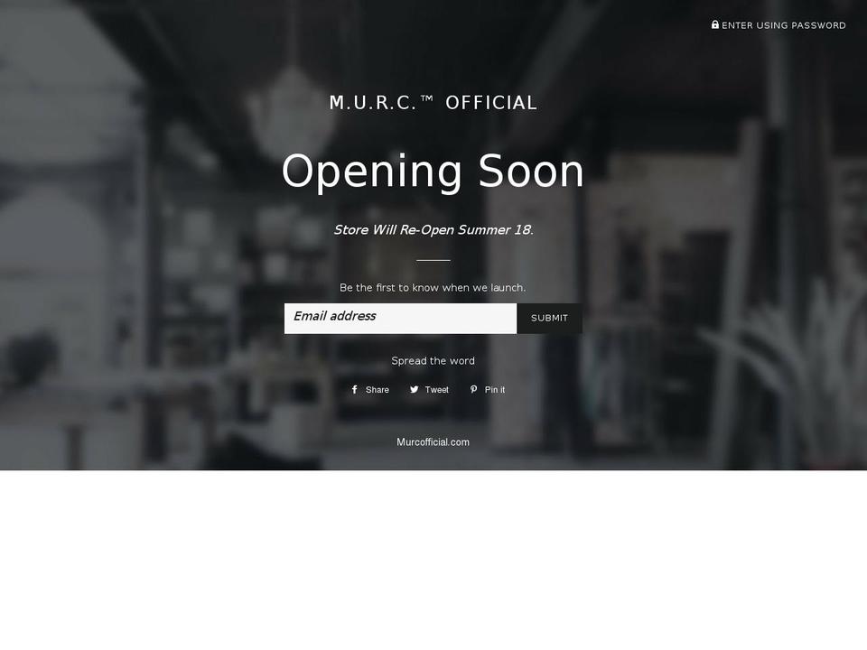 murcofficial.com shopify website screenshot
