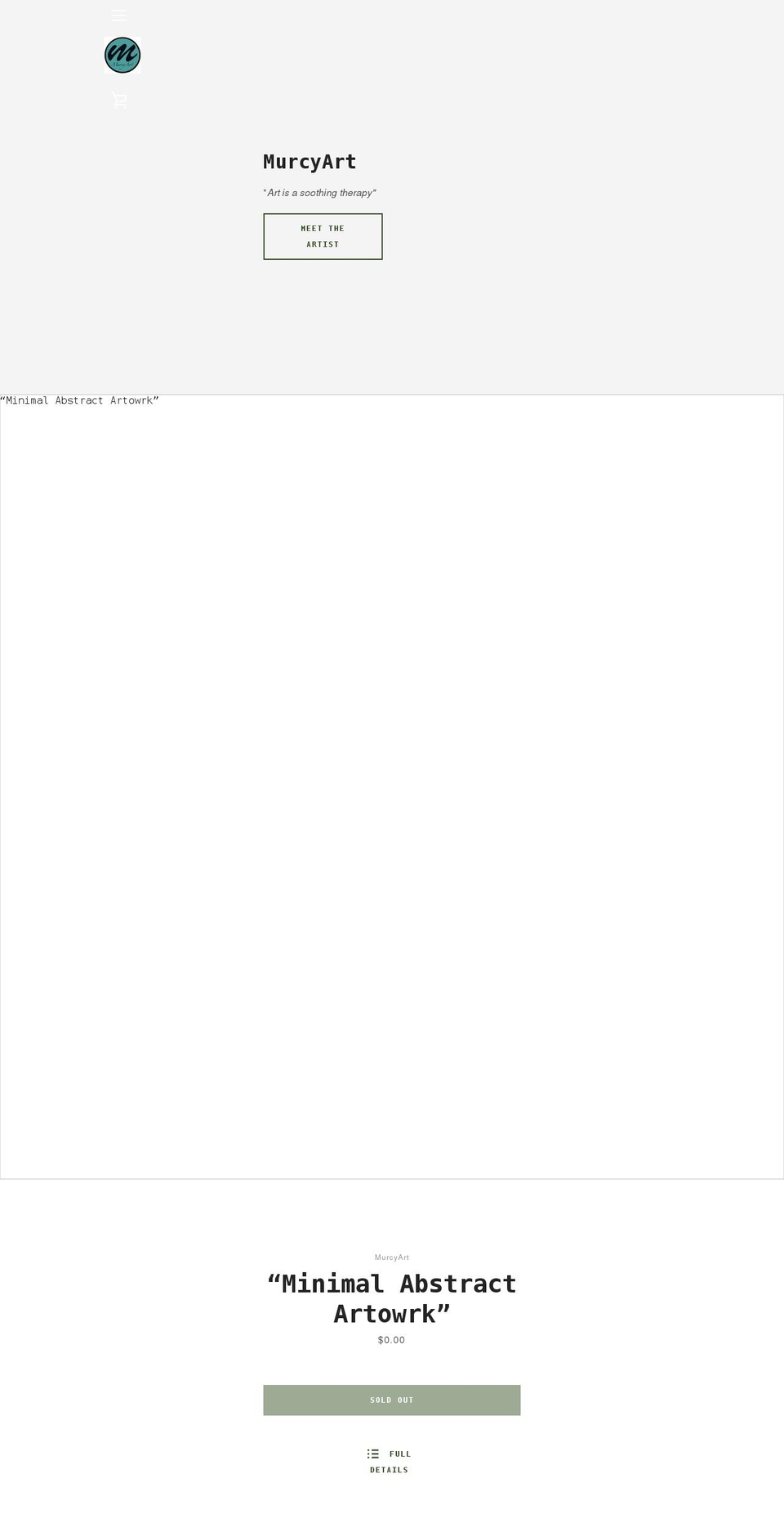 murcyart.com shopify website screenshot