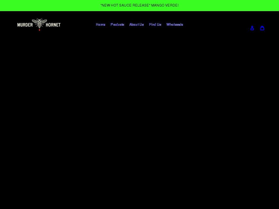 murderhornetsauce.com shopify website screenshot