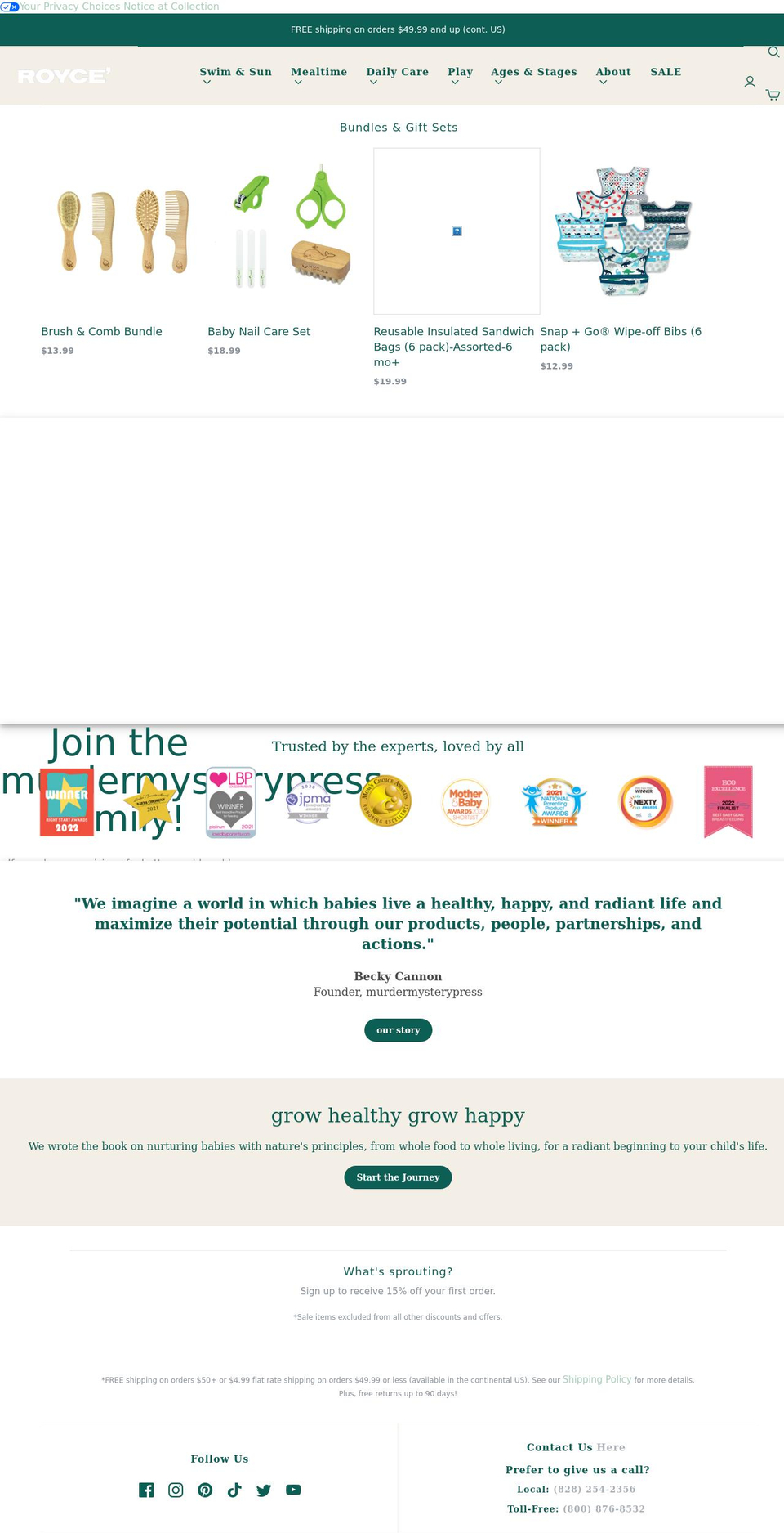 murdermysterypress.com shopify website screenshot