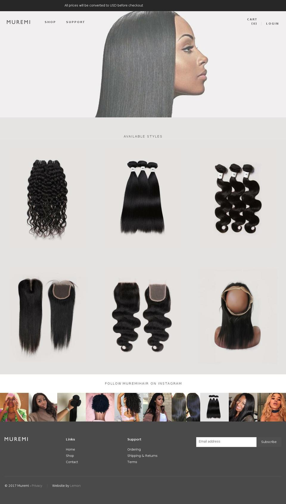 muremi.com shopify website screenshot