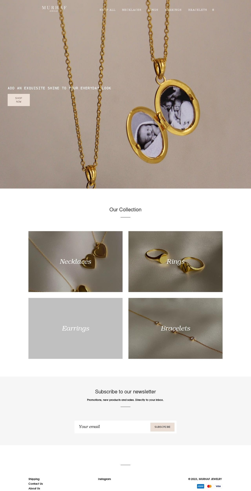 murhafjewelry.com shopify website screenshot