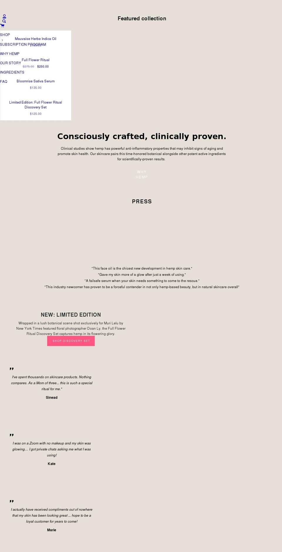 murilelu.com shopify website screenshot