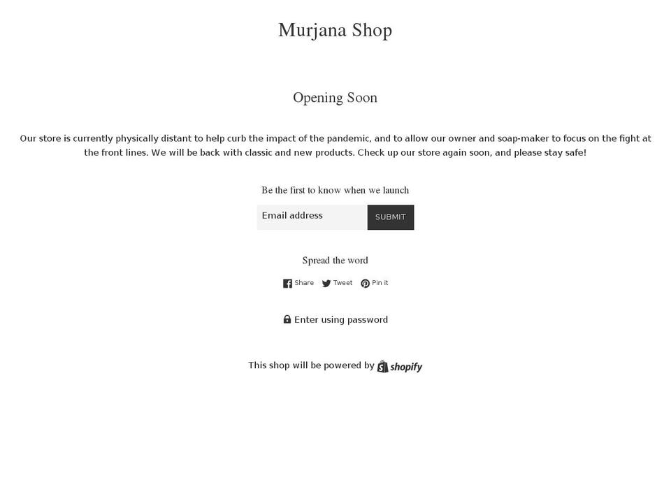 murjanashop.com — Shopify storefront screenshot