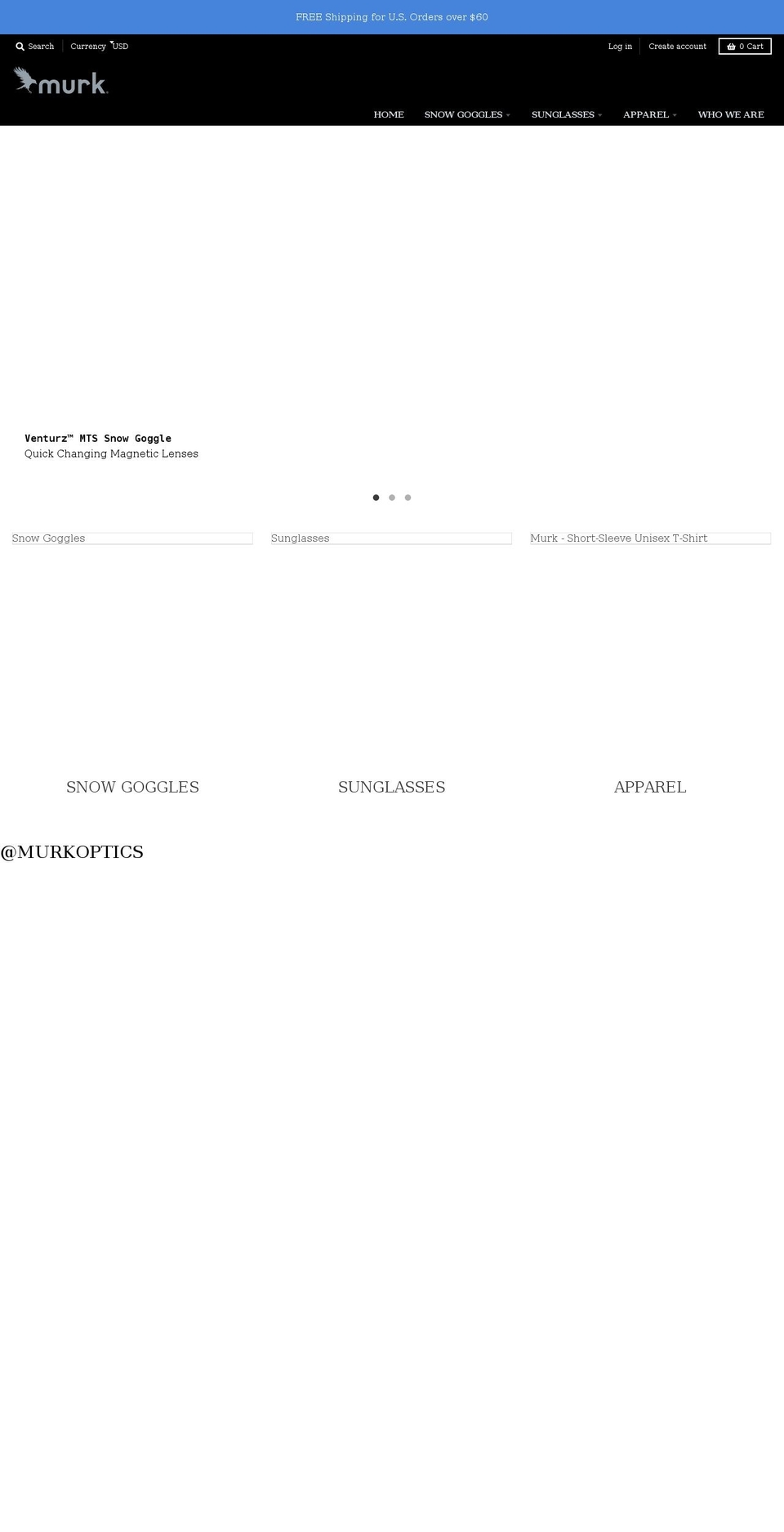murkoptics.com shopify website screenshot