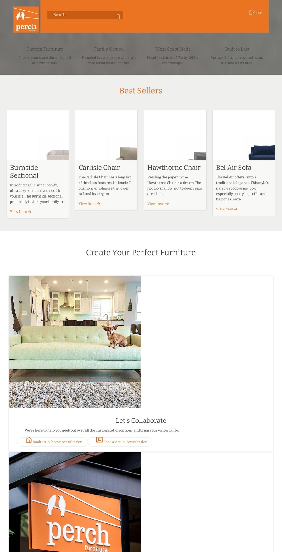murmur-perch.myshopify.com — Shopify storefront screenshot