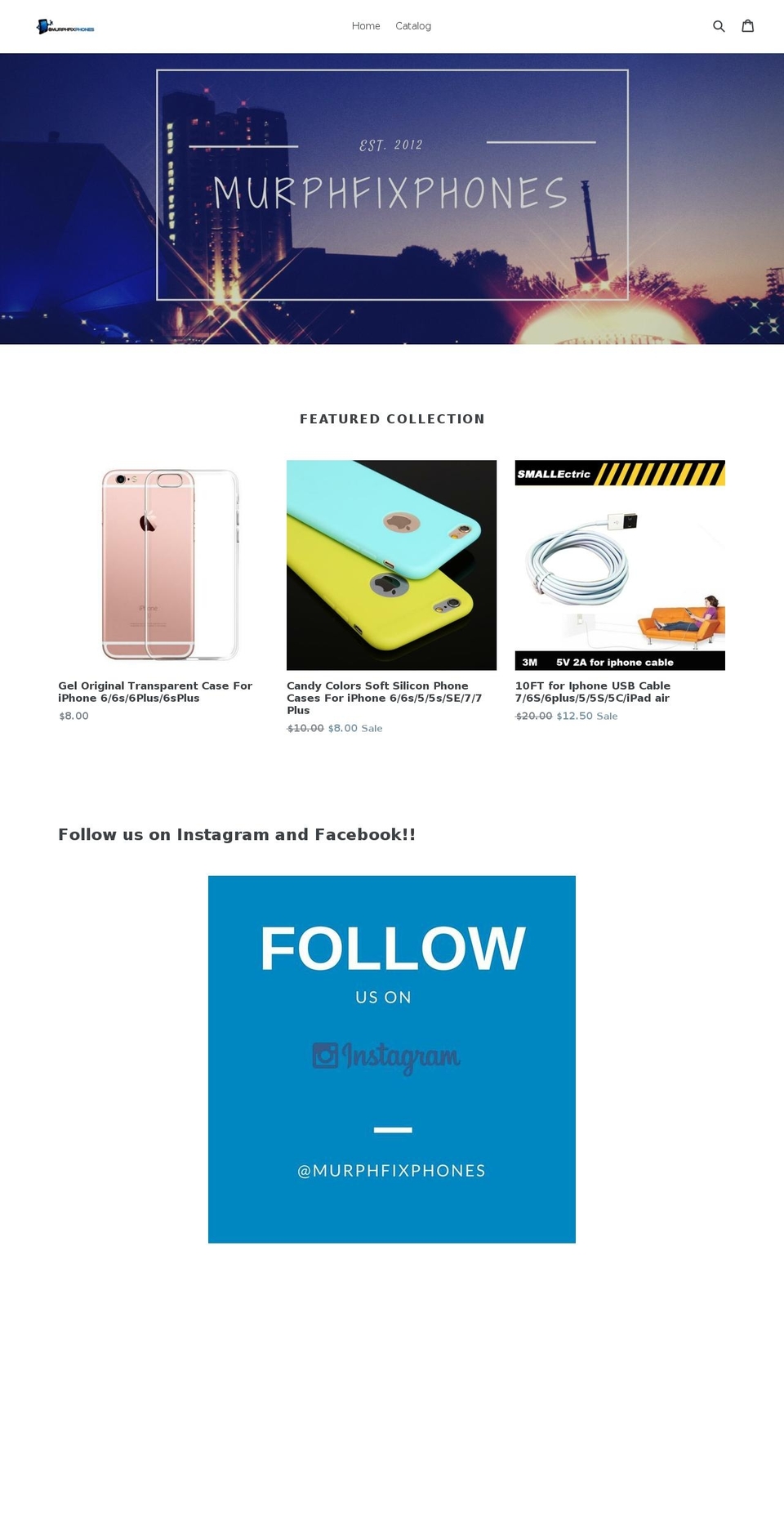 murphfixphones.com shopify website screenshot