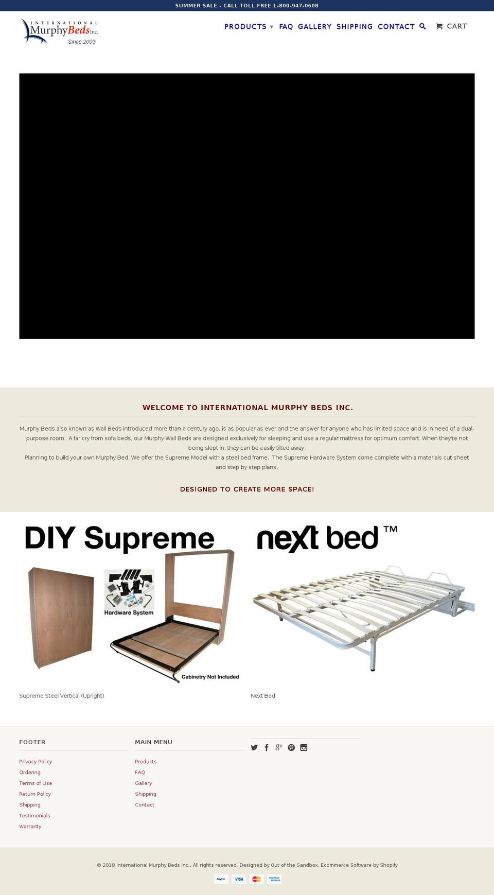 murphybedkit.com — Shopify storefront screenshot