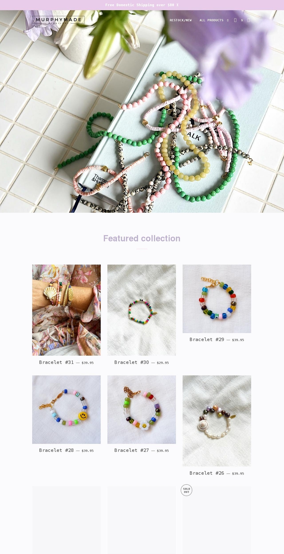 murphymadejewellery.com.au shopify website screenshot