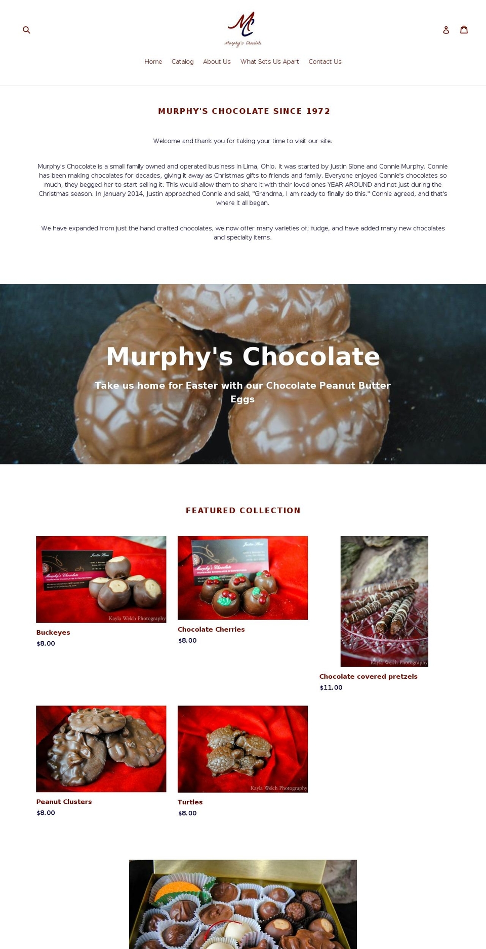 murphys-chocolate.com — Shopify storefront screenshot