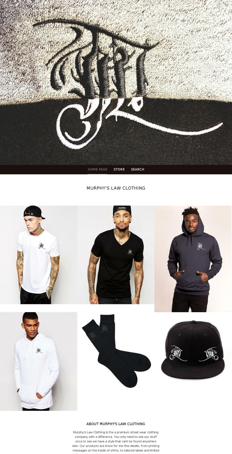 murphyslawclothing.com — Shopify storefront screenshot