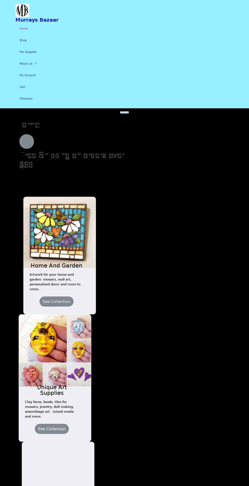 murraysbazaar.com shopify website screenshot