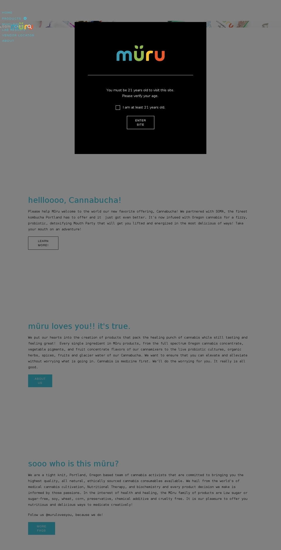 muruproducts.com shopify website screenshot