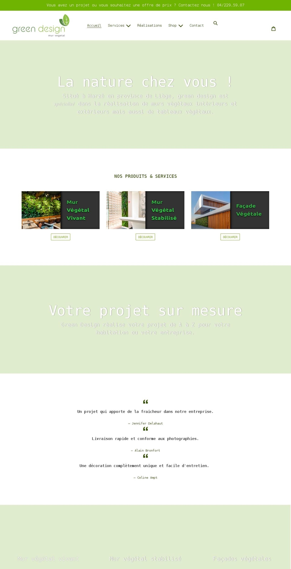 murvegetal.be shopify website screenshot