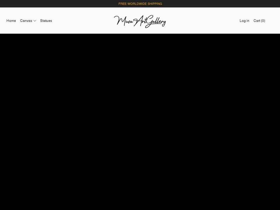 musaartgallery.com shopify website screenshot
