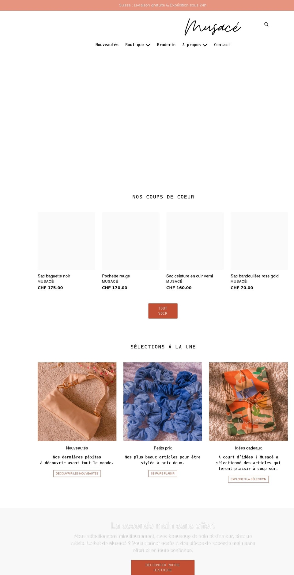 musace.ch shopify website screenshot