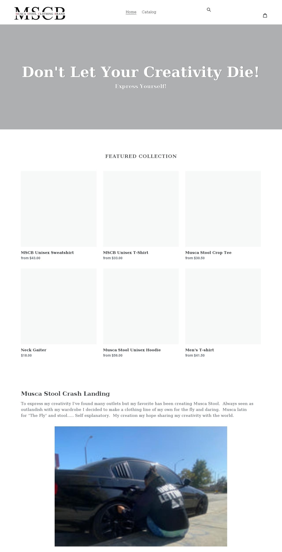 muscastool.com shopify website screenshot