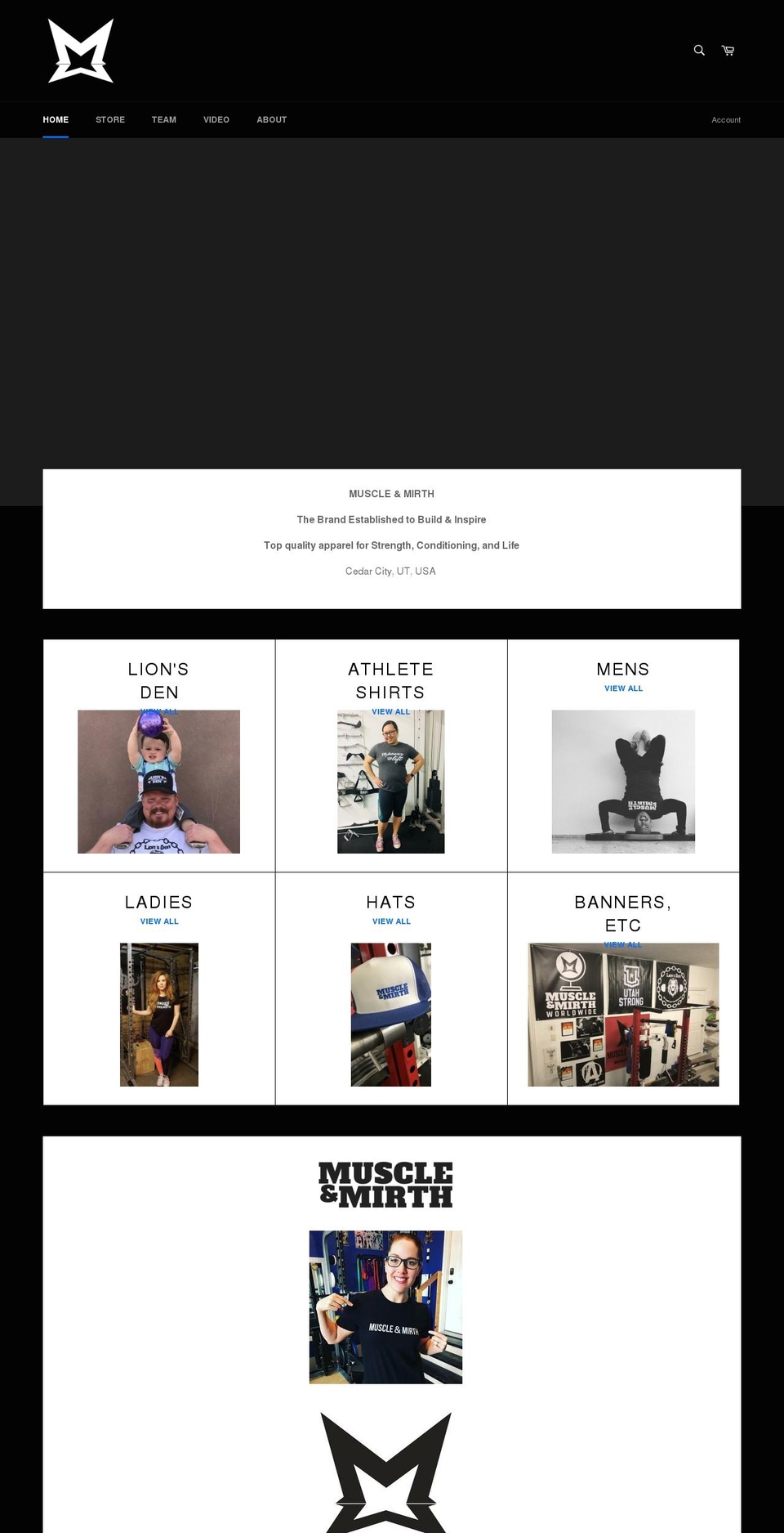 muscleandmirth.com — Shopify storefront screenshot