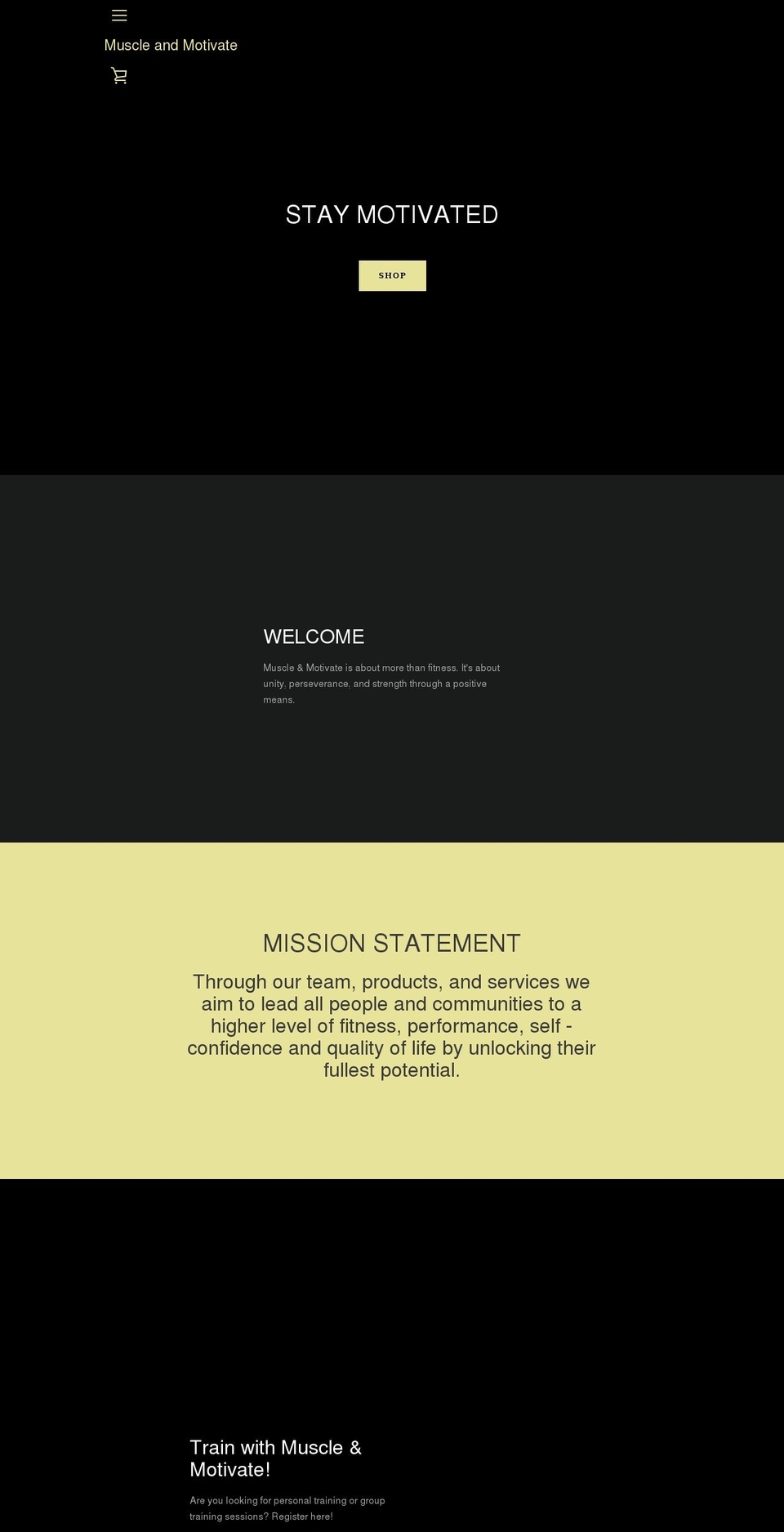 muscleandmotivate.com shopify website screenshot