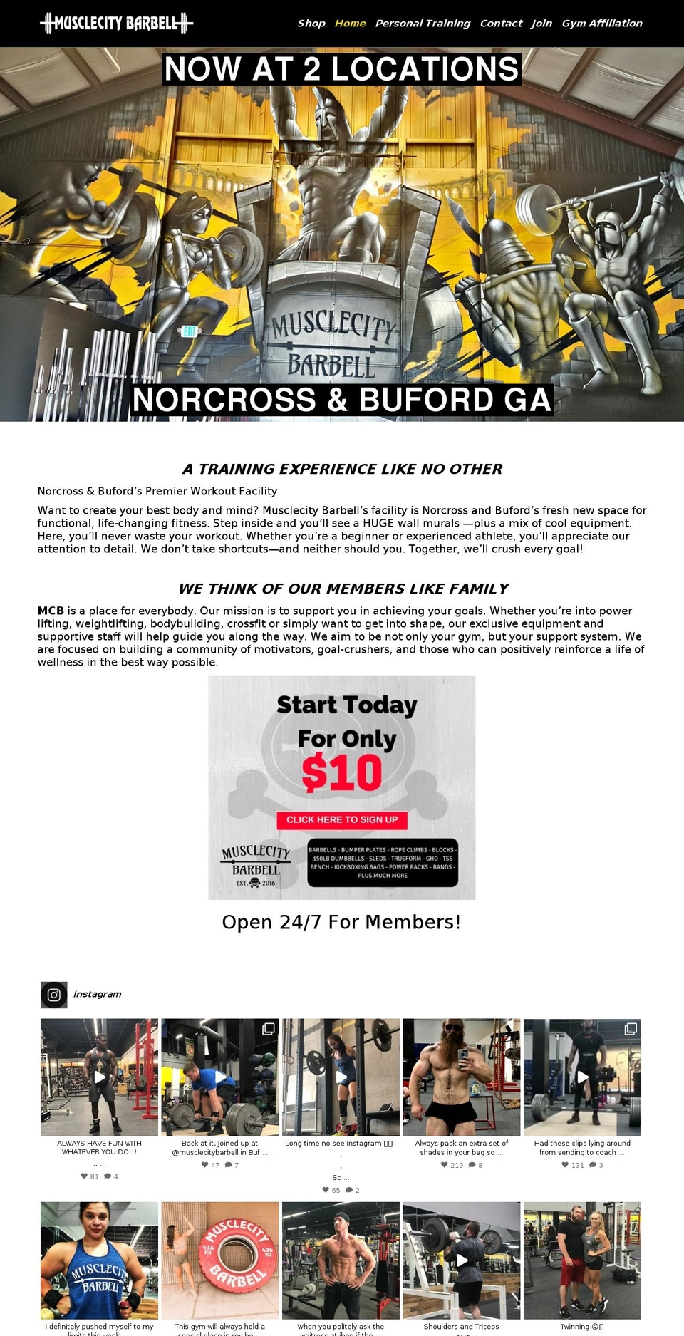 musclecitybarbell.com shopify website screenshot