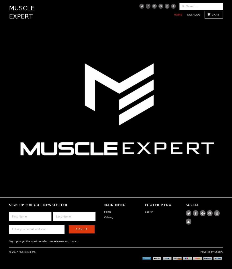 muscleexpert.com shopify website screenshot