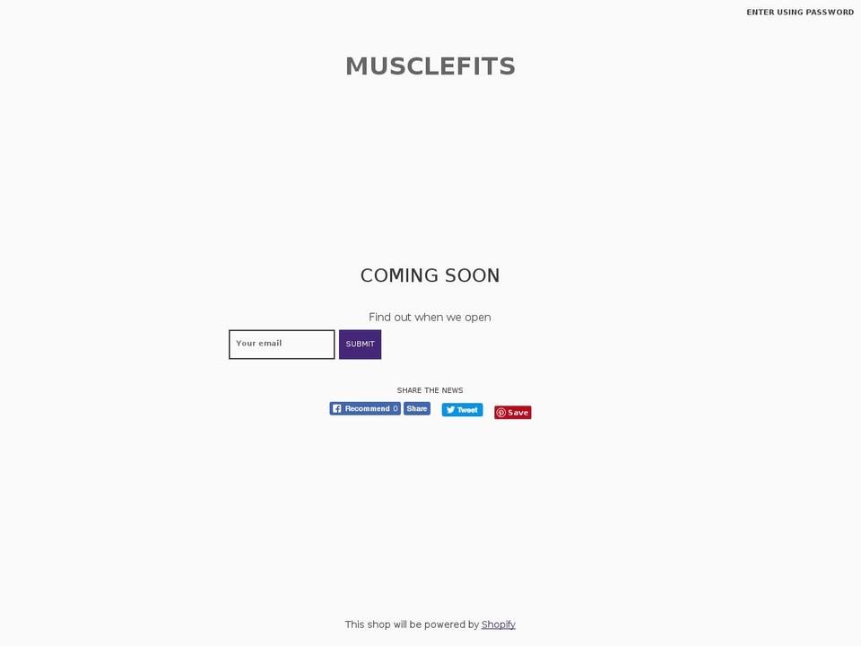 musclefits.com — Shopify storefront screenshot