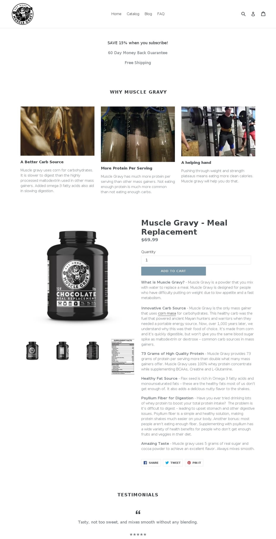 musclegravy.net shopify website screenshot