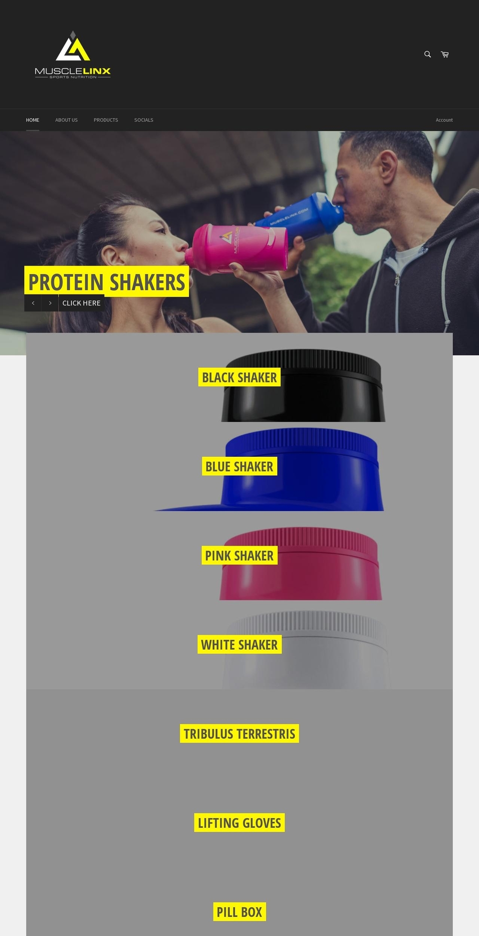 musclelinx.com shopify website screenshot