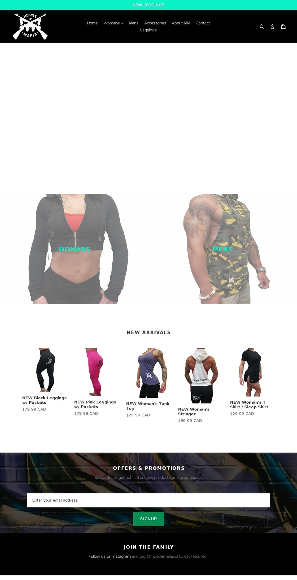 musclemafia.ca shopify website screenshot