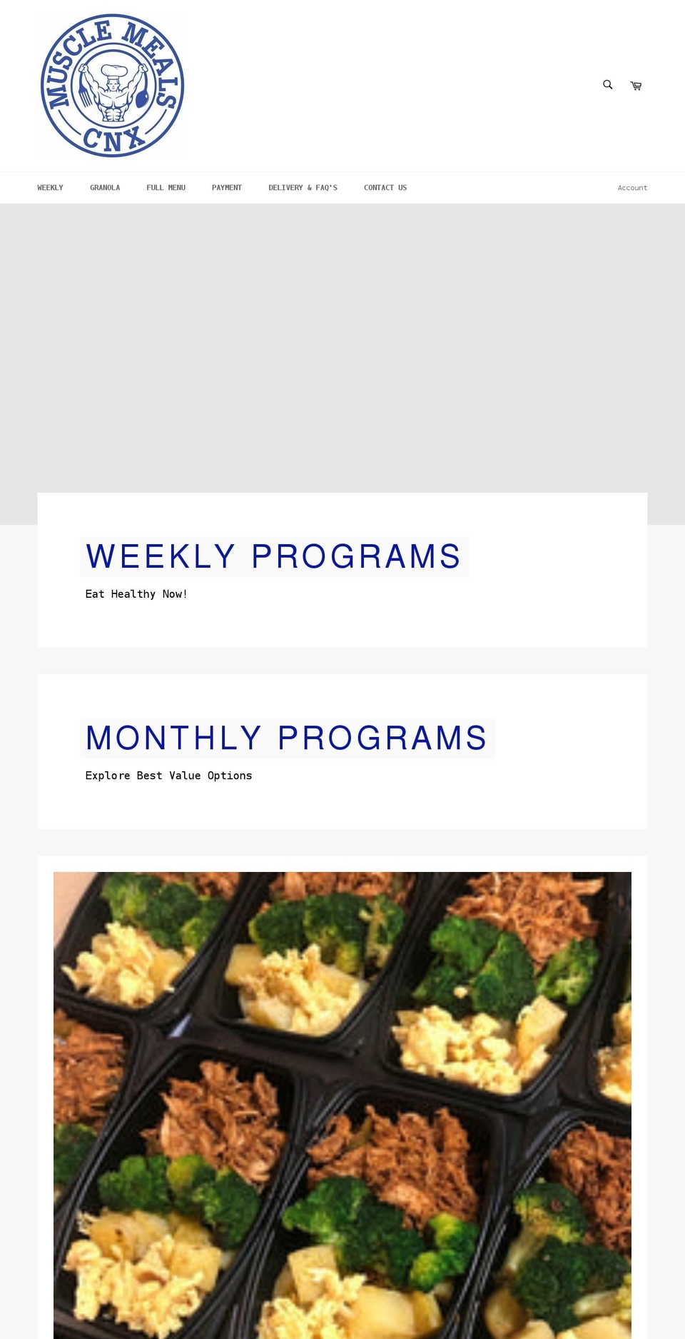 musclemealscnx.com — Shopify storefront screenshot