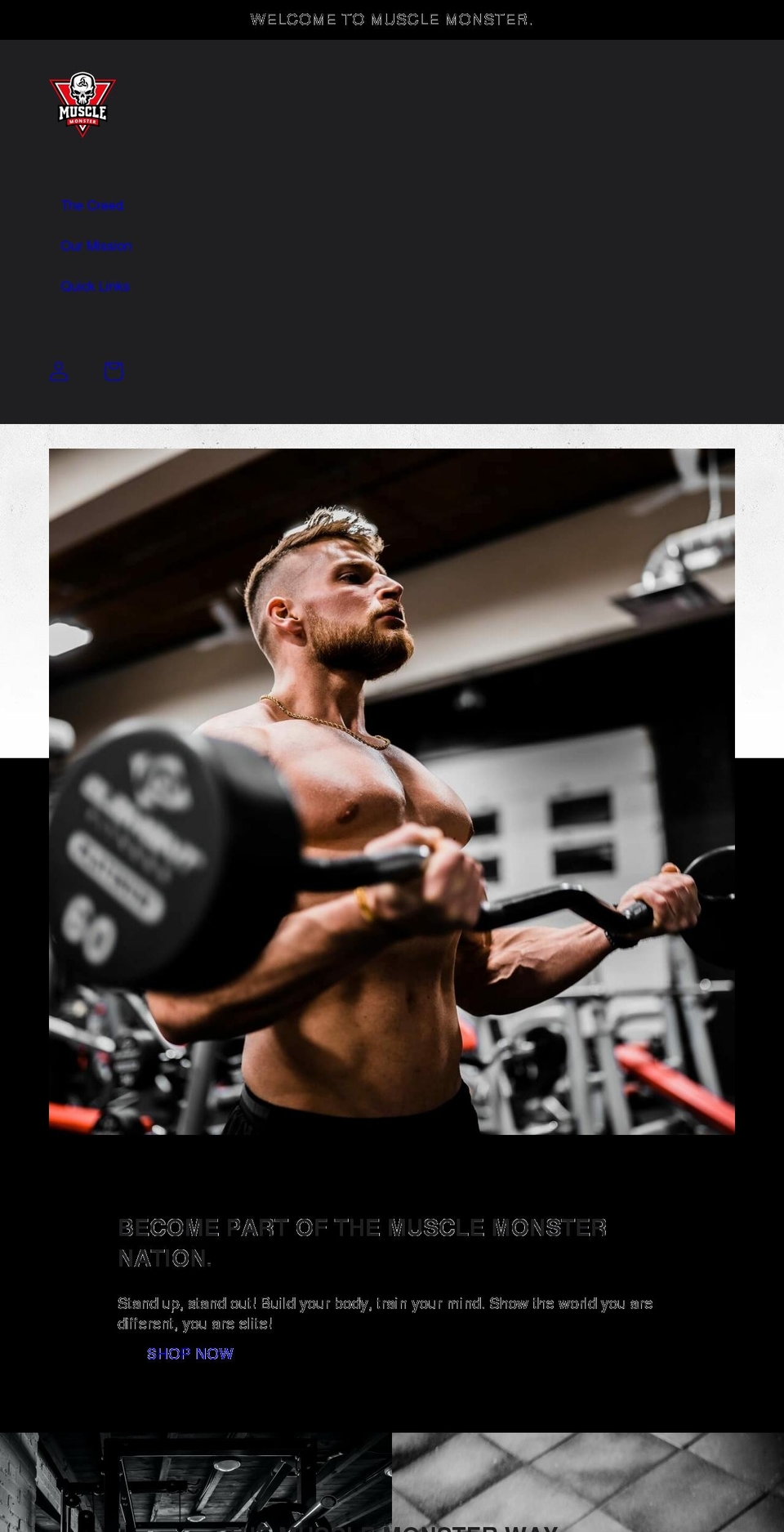 musclemonster.com shopify website screenshot