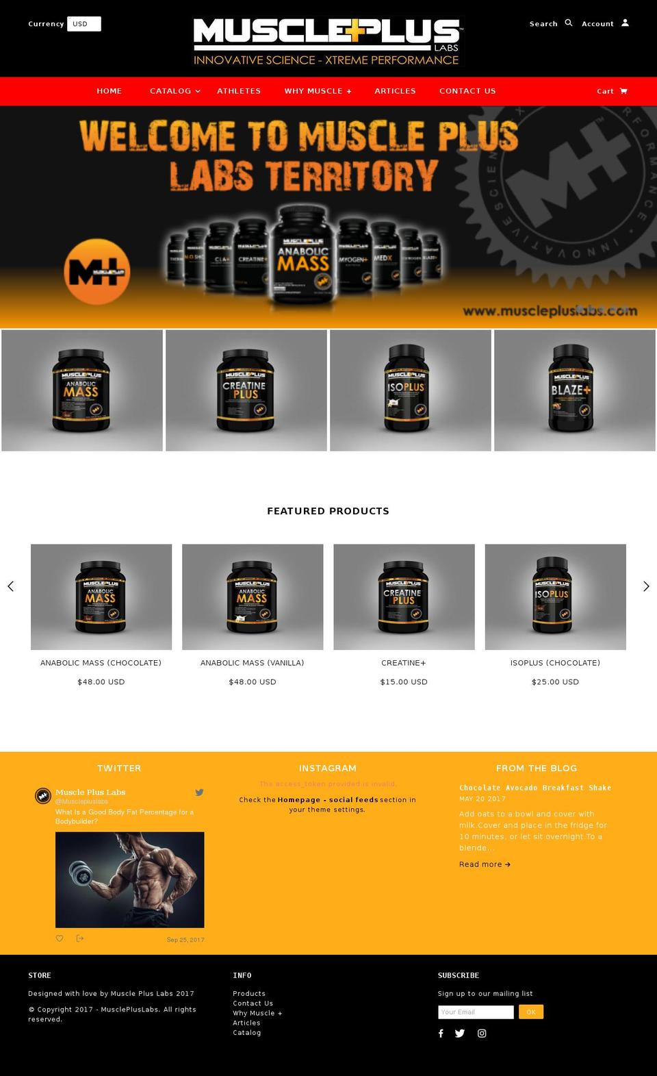 musclepluslabs.ca shopify website screenshot
