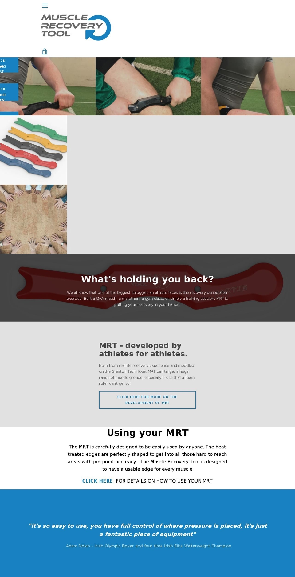 musclerecoverytool.com — Shopify storefront screenshot