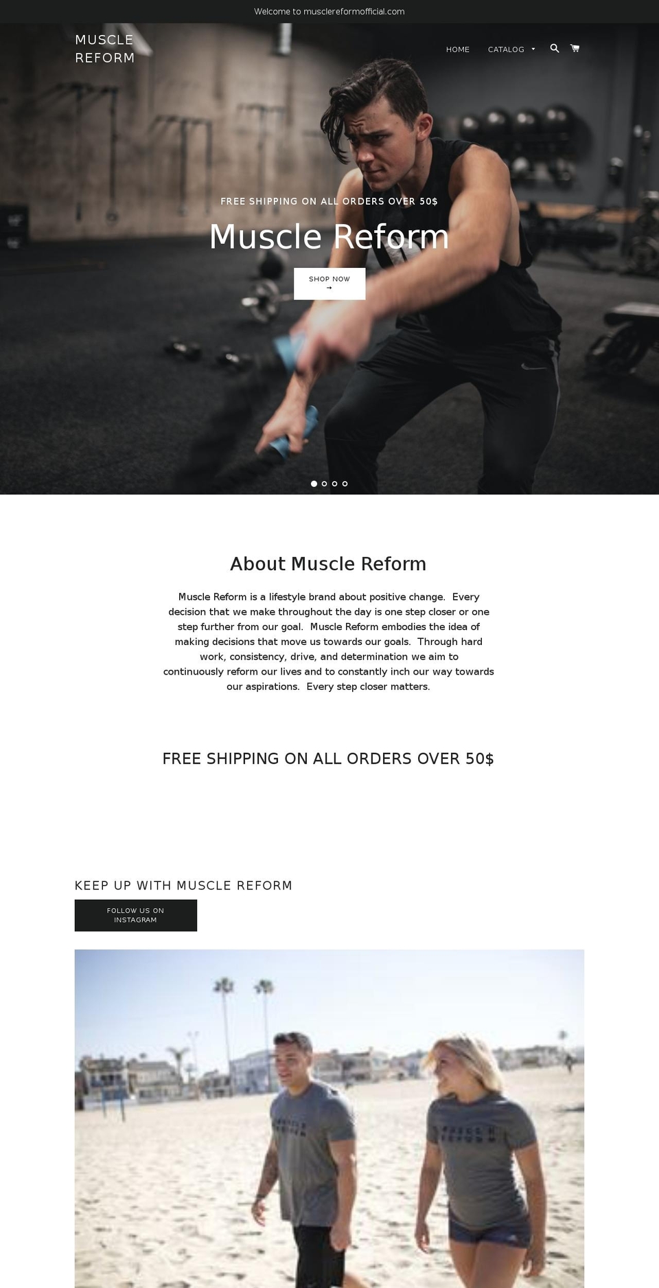 musclereformofficial.com — Shopify storefront screenshot