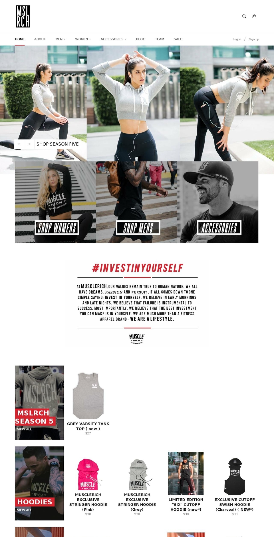 musclerich.net shopify website screenshot