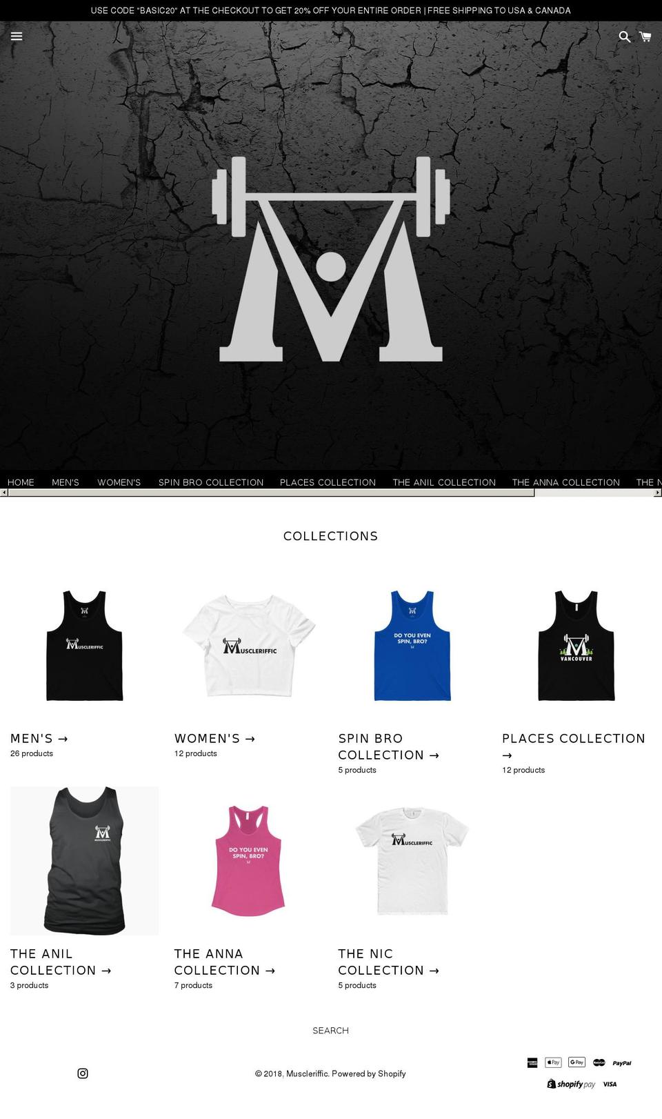 muscleriffic.com — Shopify storefront screenshot