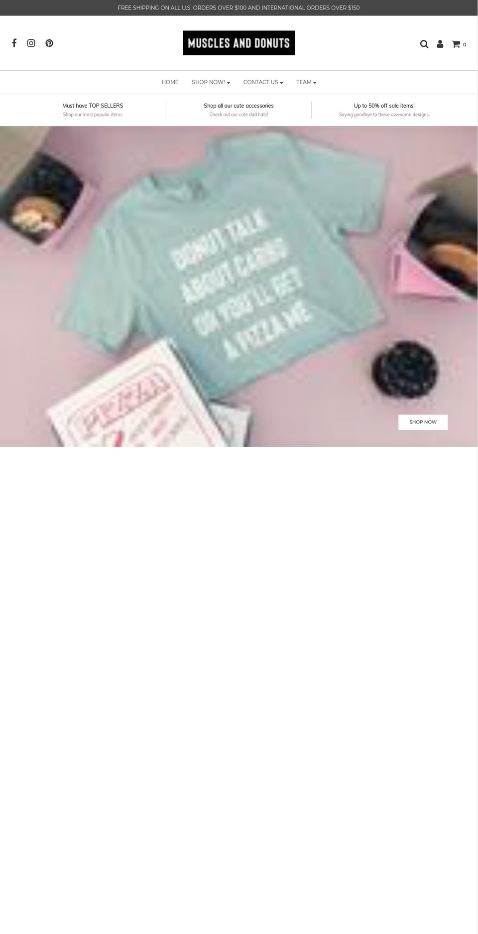 musclesanddonuts.org shopify website screenshot