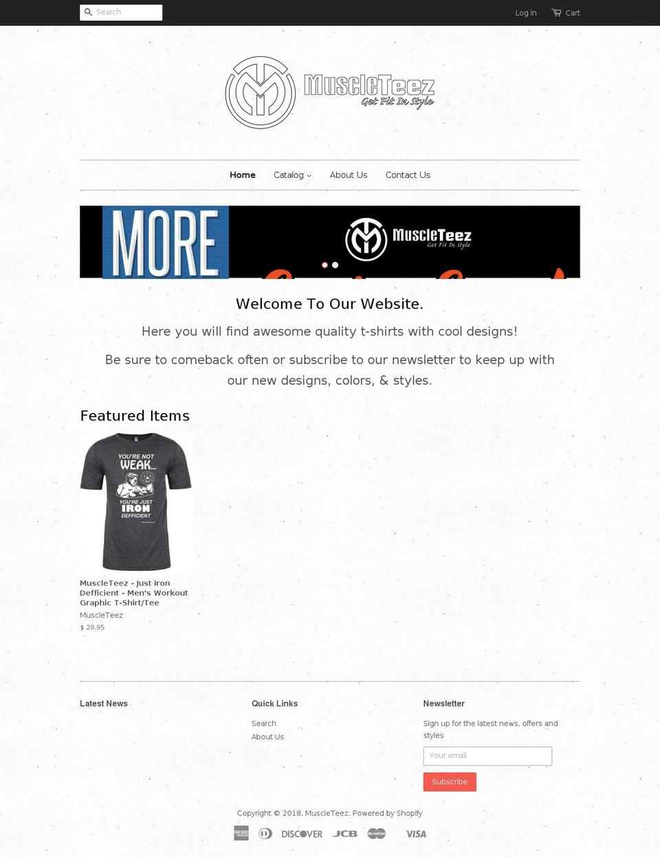muscleteez.com — Shopify storefront screenshot