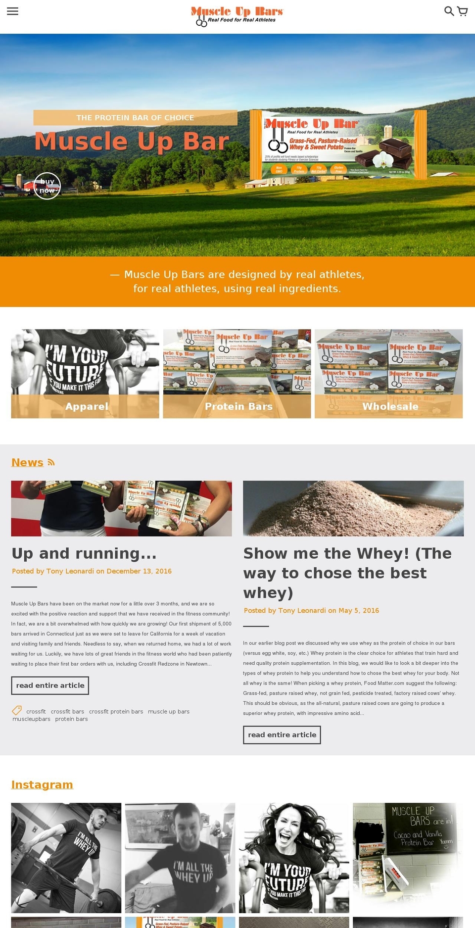 muscleupbars.com shopify website screenshot